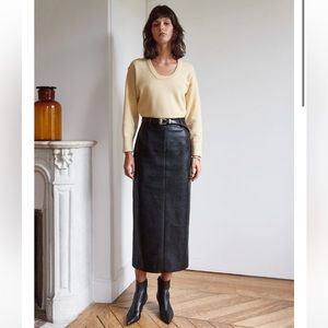 Pixie Market Yve Maxi Leather Skirt XS BNWT